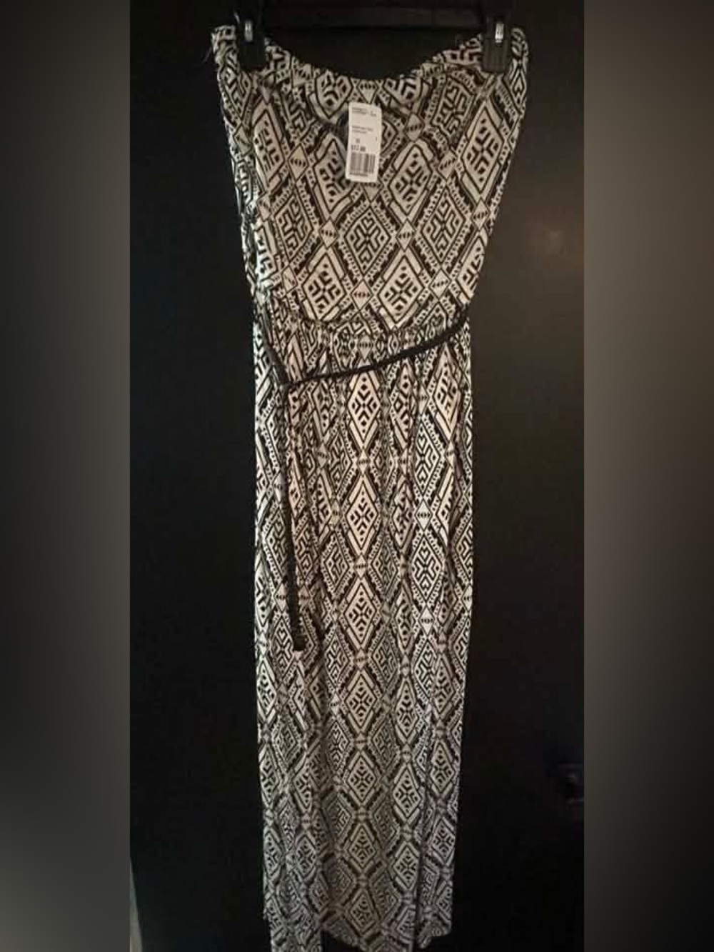Black and White Geometric Maxi Dress